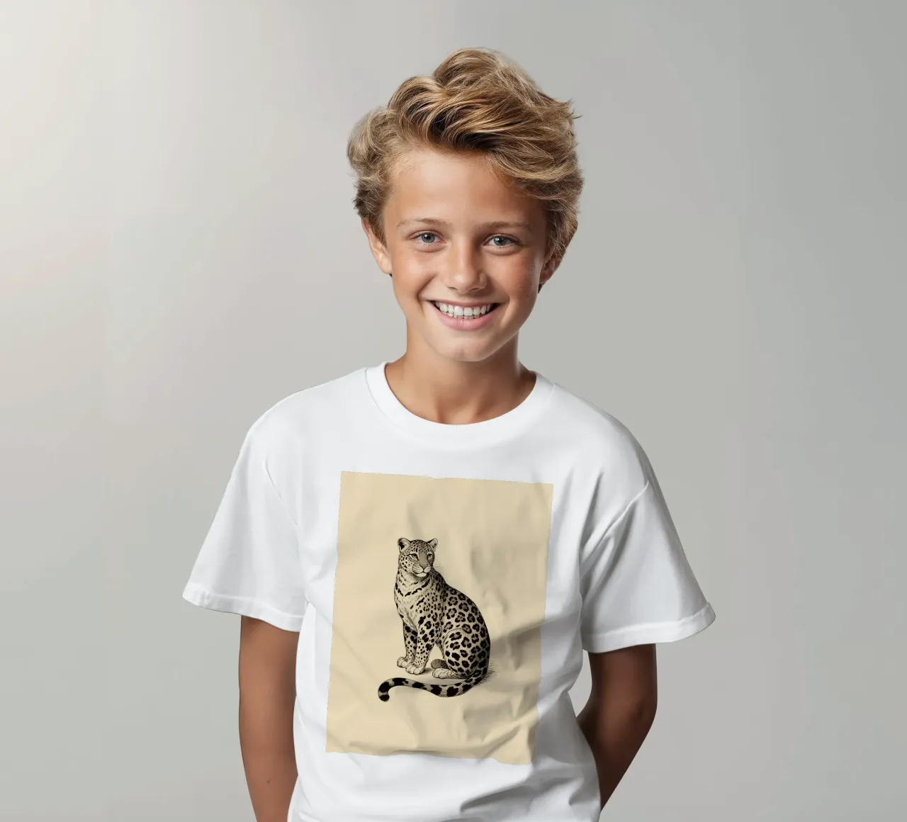 Leopardo t-shirt bambini da knowledge