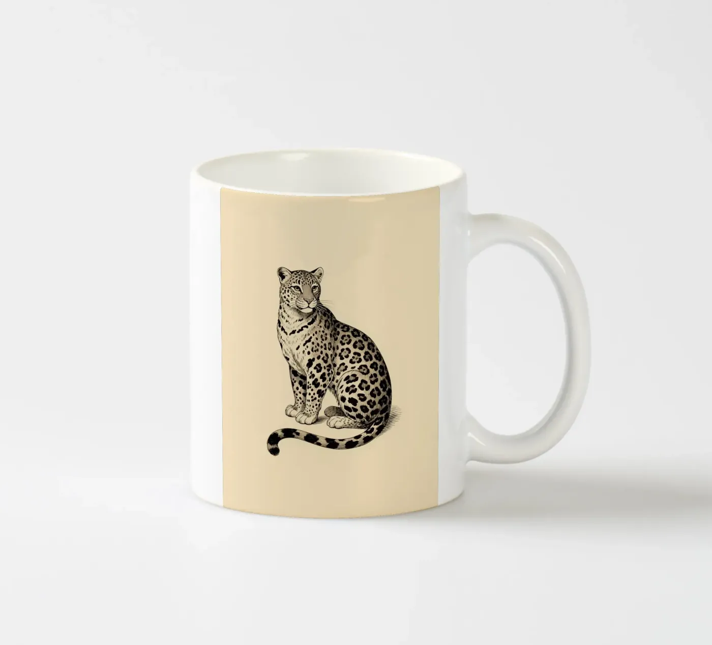 Leopard ceramic mug by knowledge