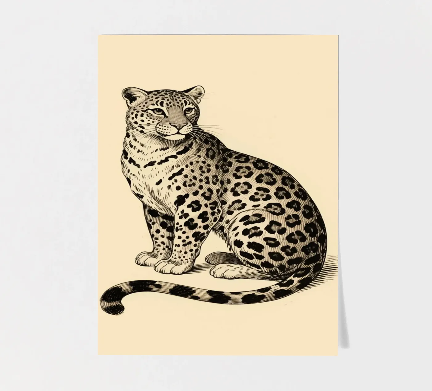 Leopard stickervel van knowledge