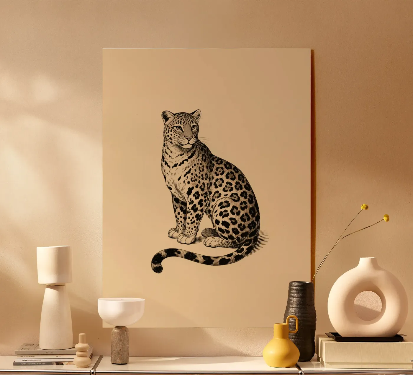 Leopardo plexiglass da knowledge