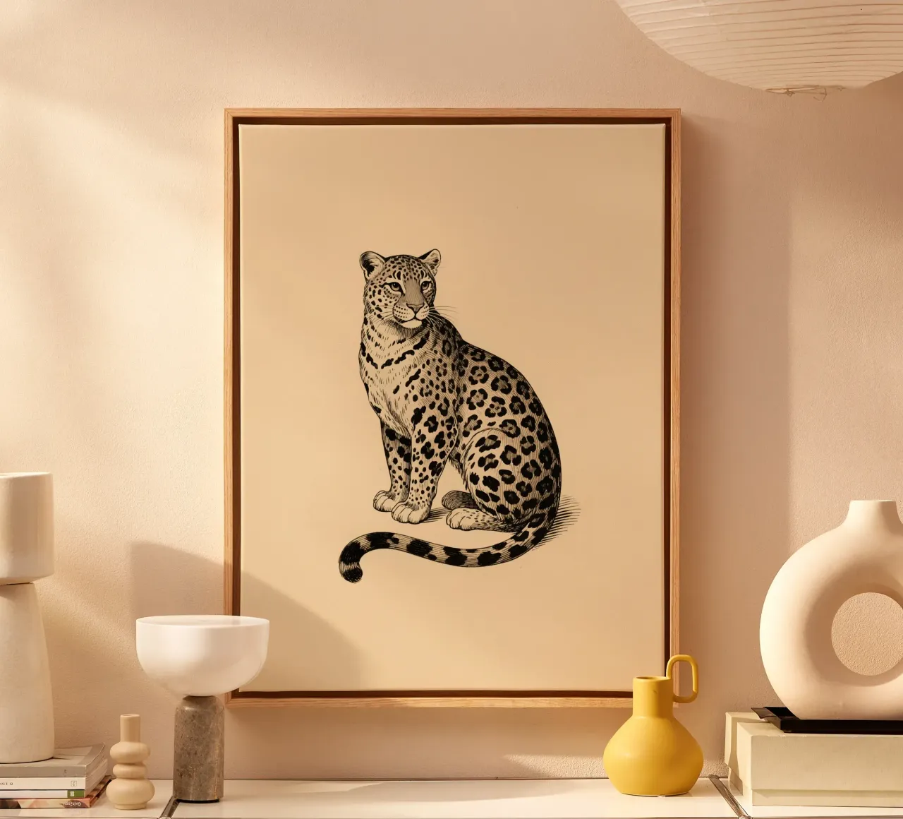 Leopardo tela con Cornice a cassetta da knowledge