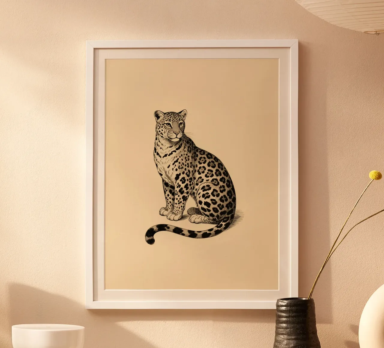 Leopardo poster con telaio in alluminio da knowledge