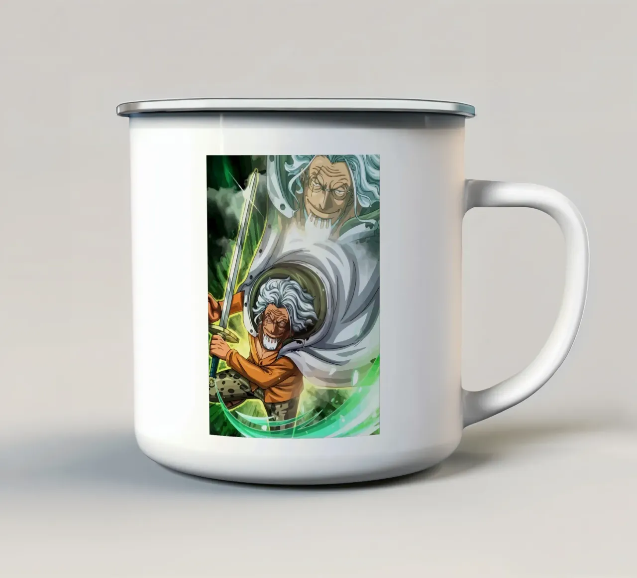 Silver Rayleigh One Piece tazza in smalto da Dumery Art