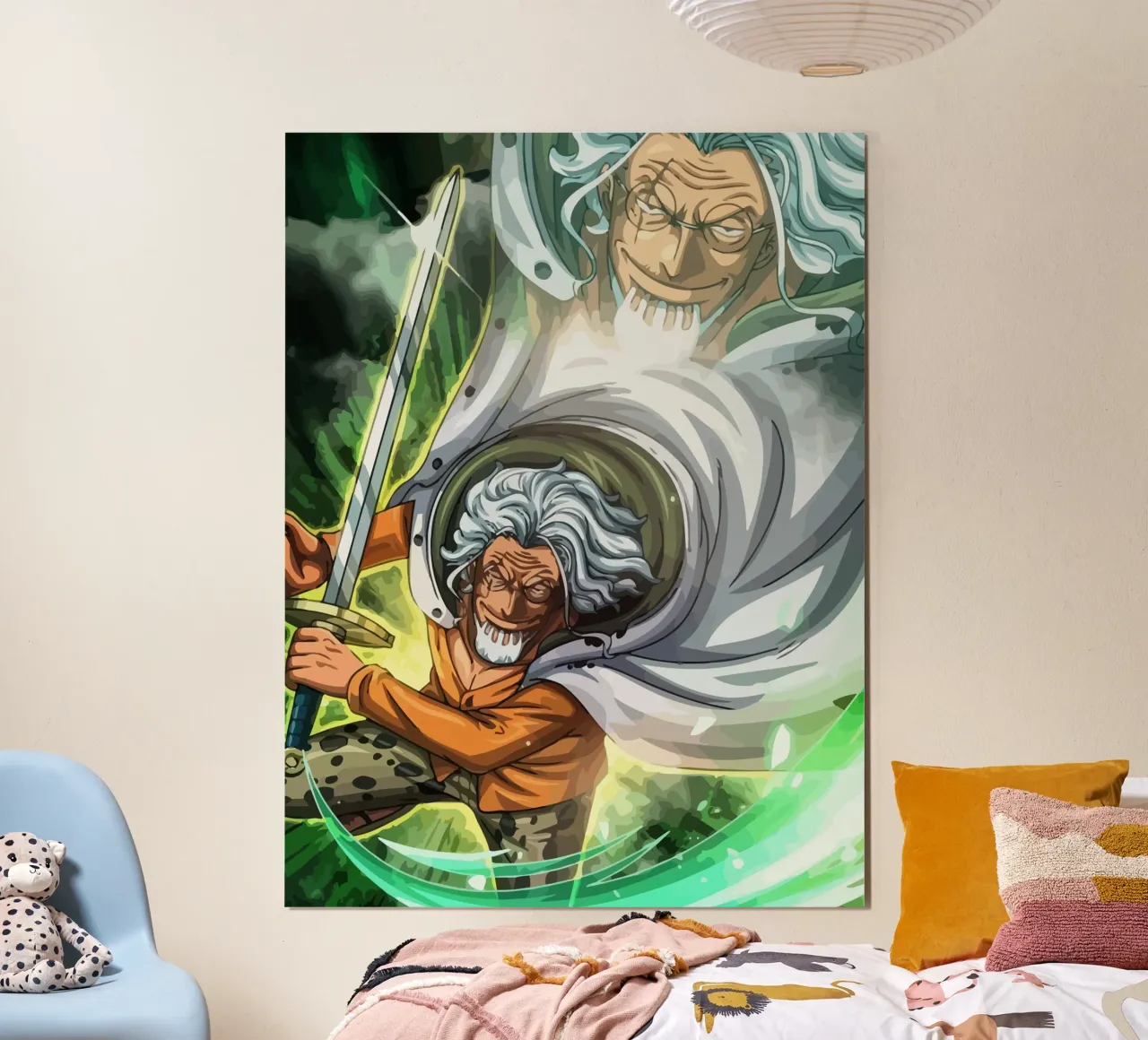 Silver Rayleigh One Piece poster con telaio in plastica da Dumery Art