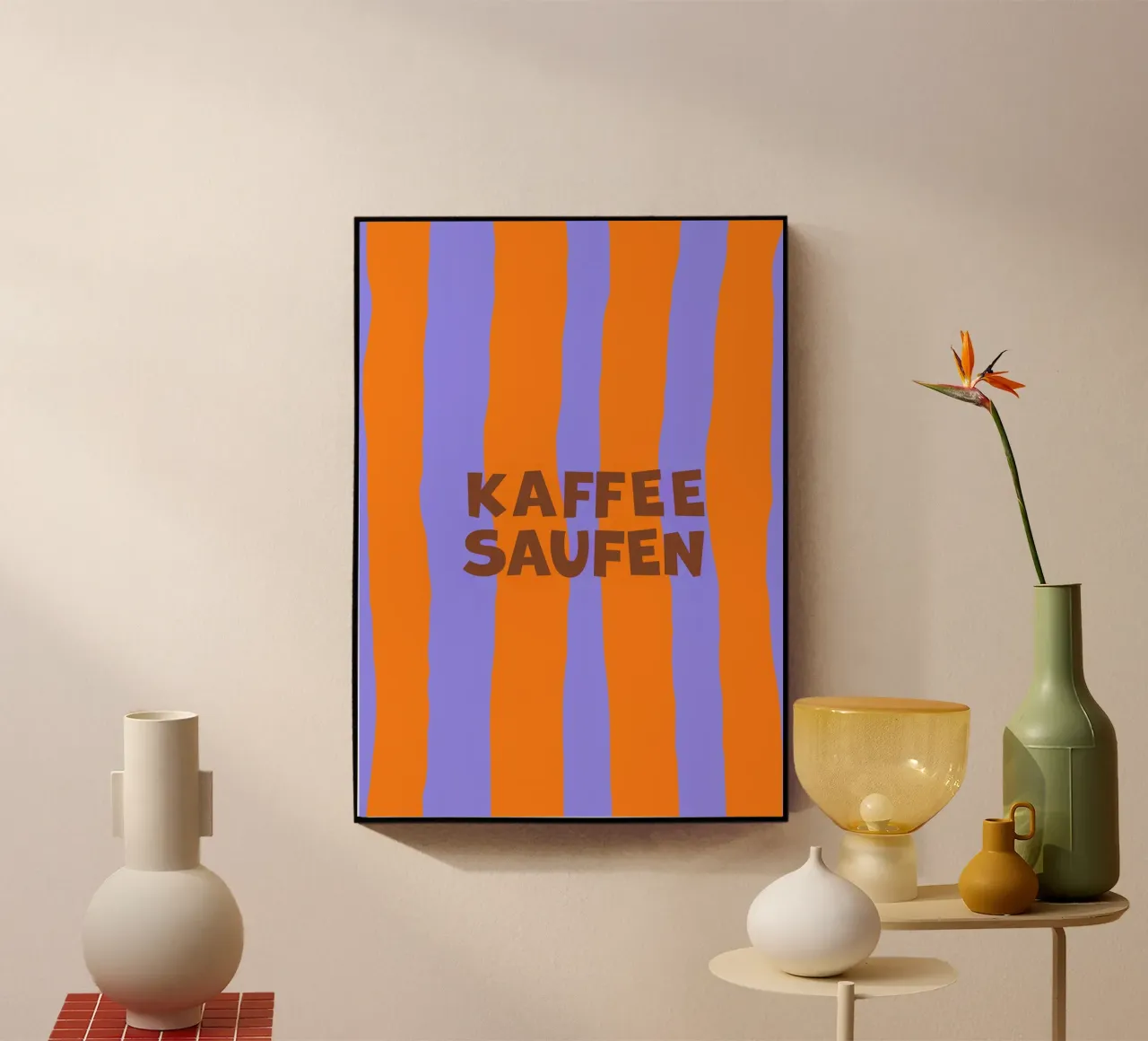 Kaffee saufen. (in fünf Varianten verfügbar) plexiglass da FRICKE DESIGN