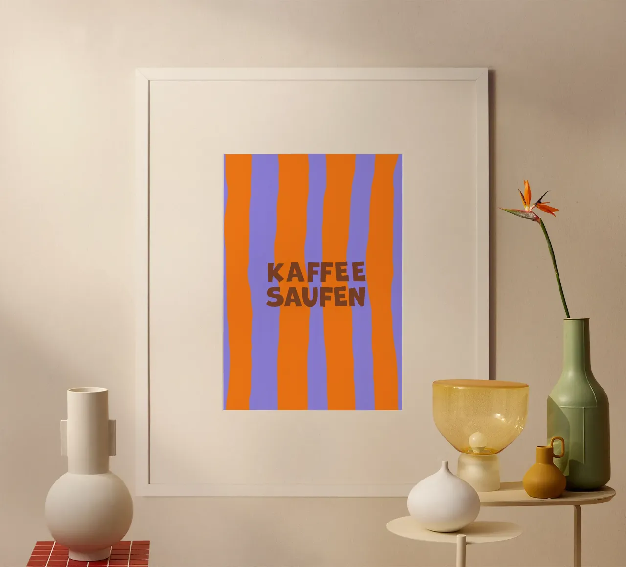 Kaffee saufen. (in fünf Varianten verfügbar) poster da FRICKE DESIGN