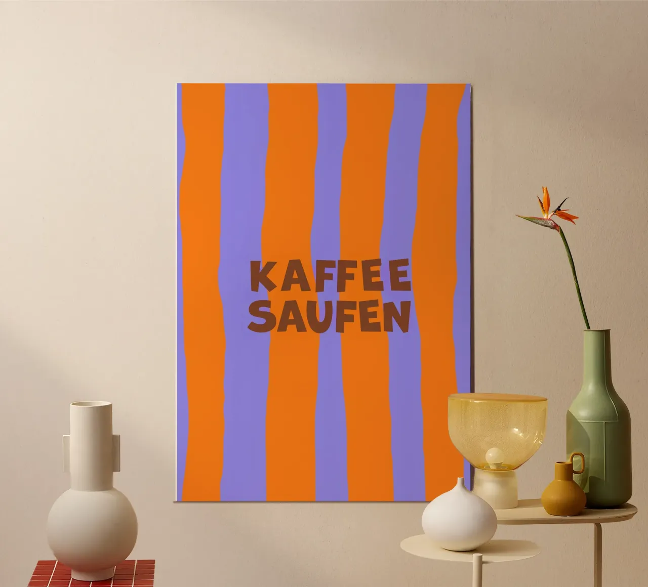 Kaffee saufen. (in fünf Varianten verfügbar) poster da FRICKE DESIGN
