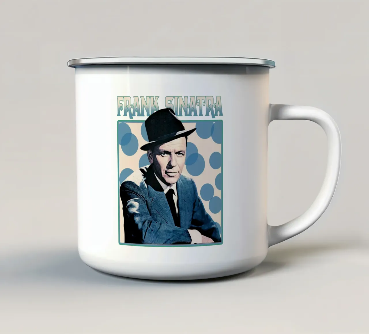 Frank Sinatra Jazz tazza in smalto da igoshdesigns