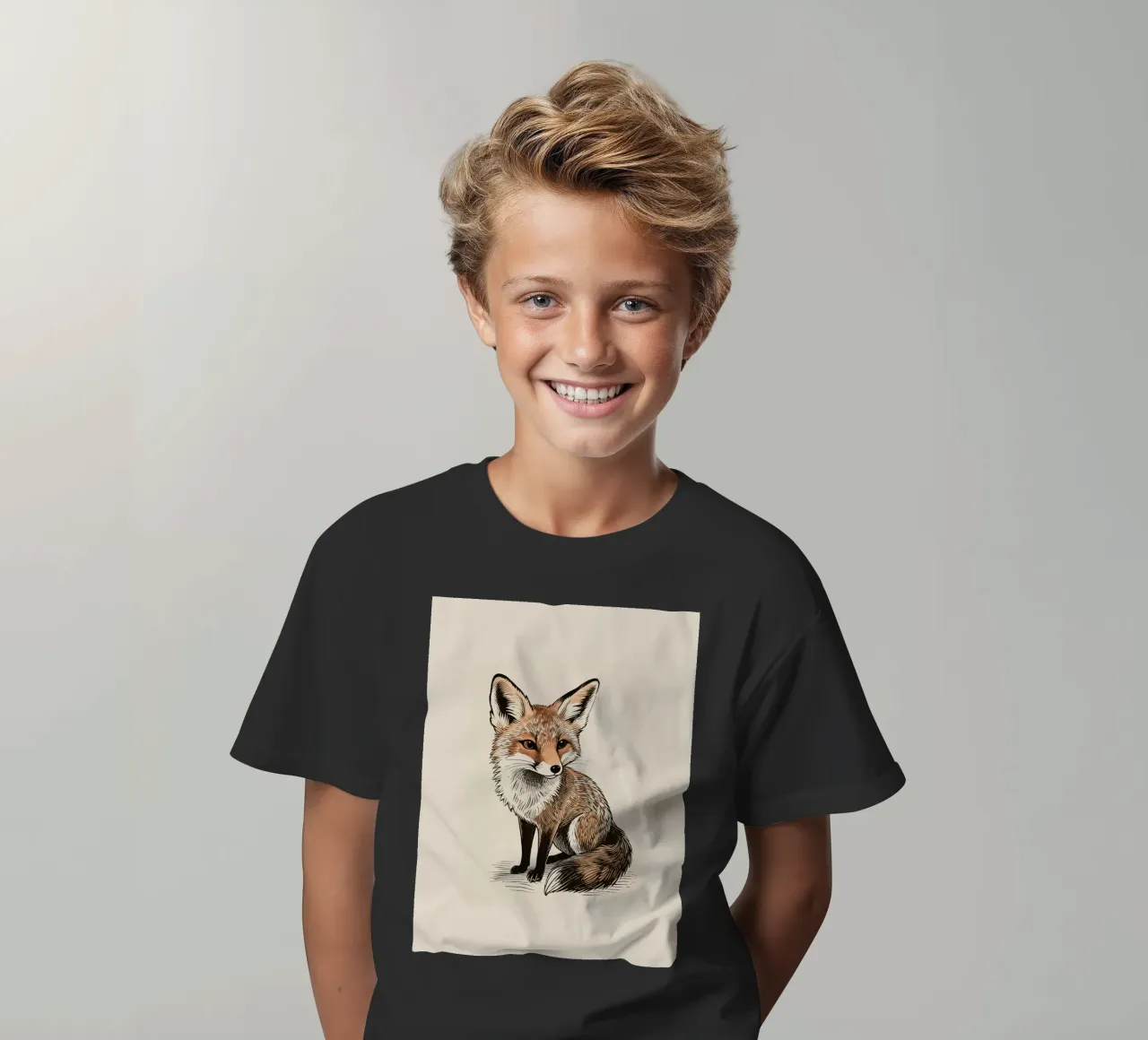 Volpe t-shirt bambini da knowledge