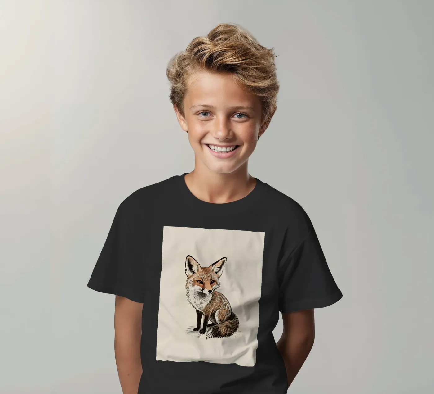 Volpe t-shirt bambini da knowledge