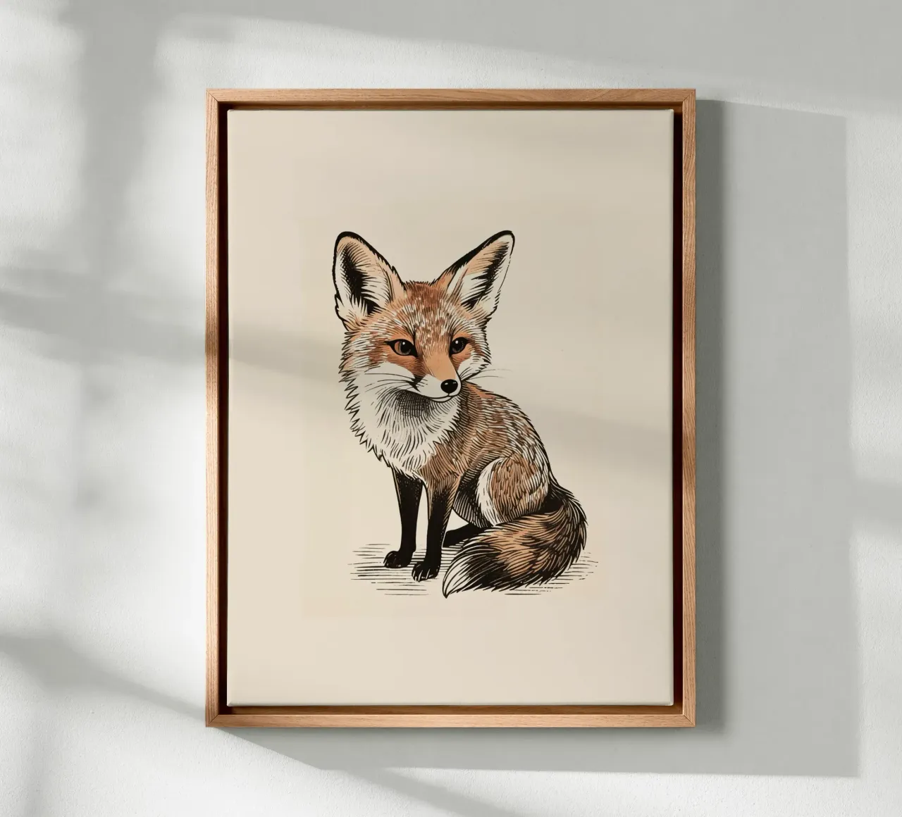 Fox canvas with Floater frame by knowledge