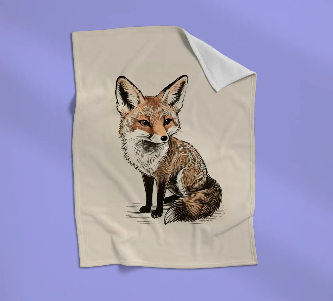 Fox fleece blanket by knowledge