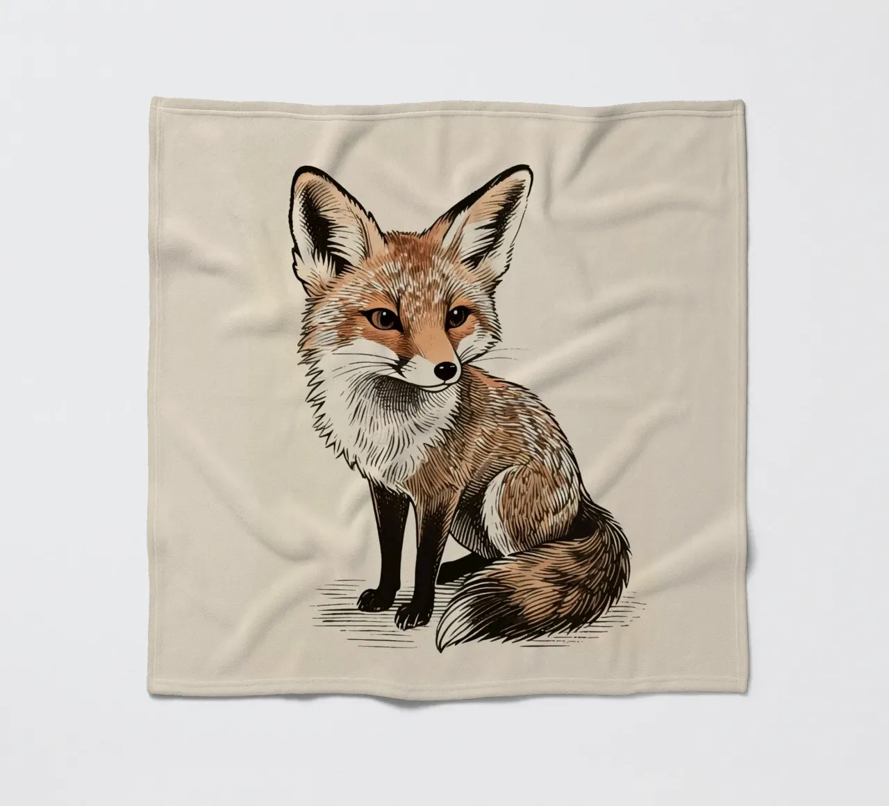 Fox fleece blanket by knowledge