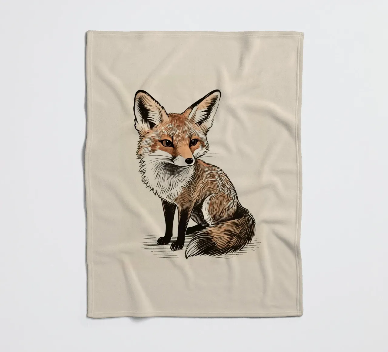 Fox fleece blanket by knowledge