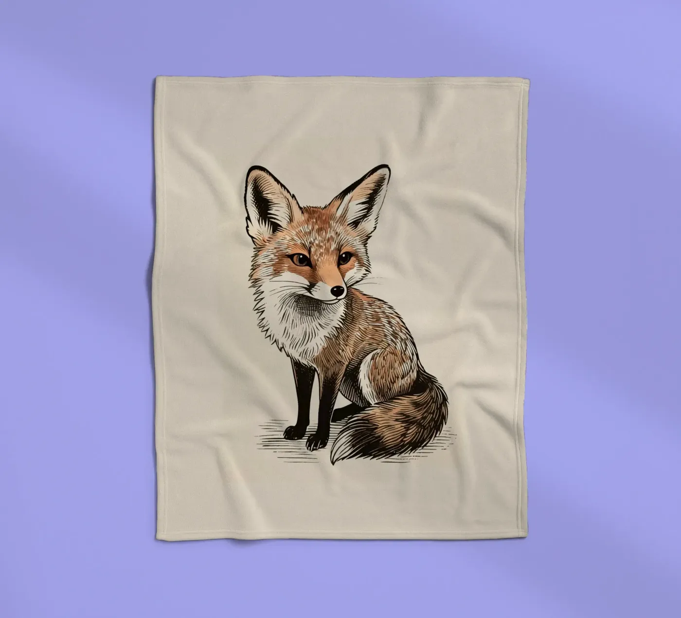 Fox fleece blanket by knowledge