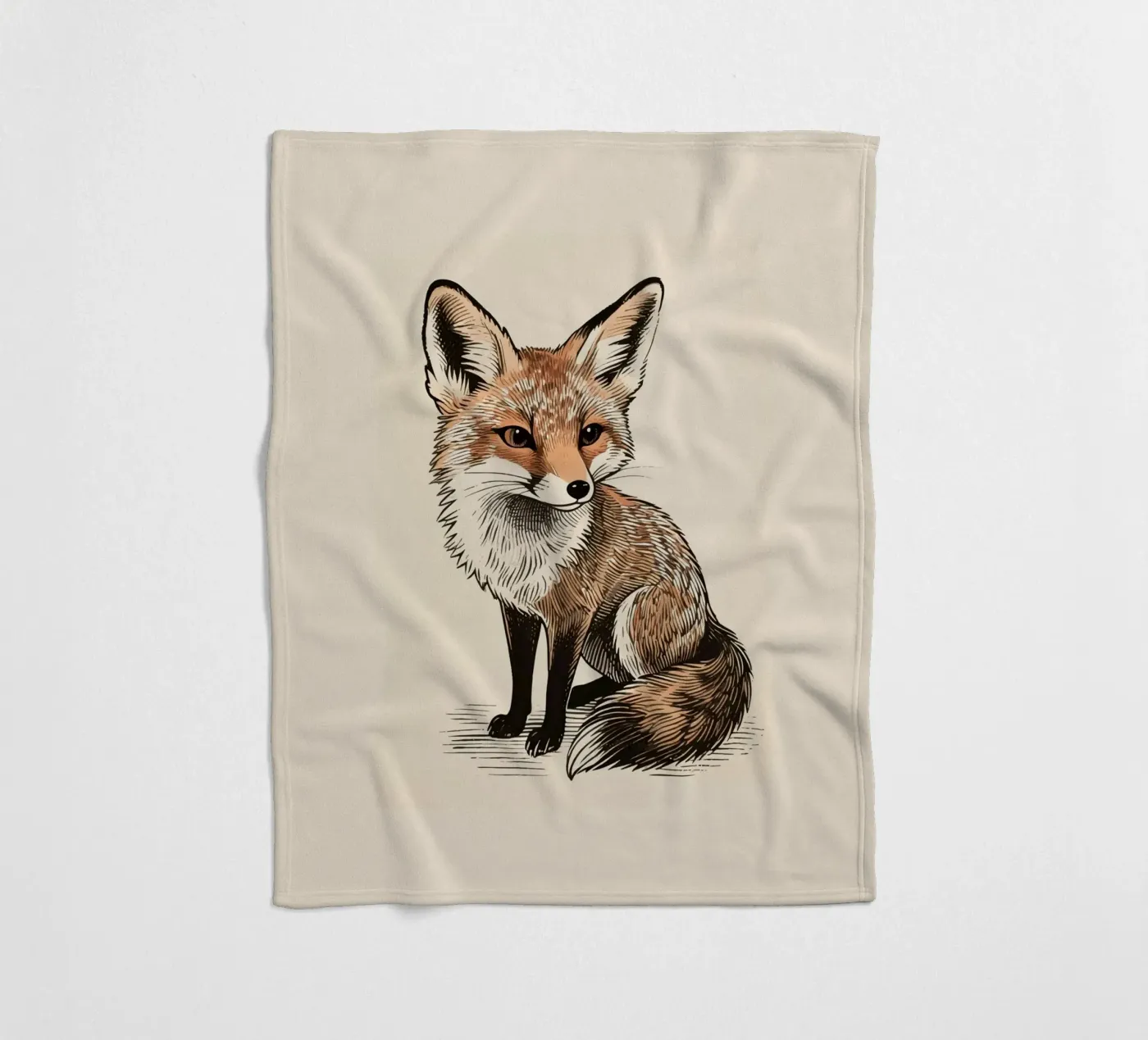 Fox fleece blanket by knowledge