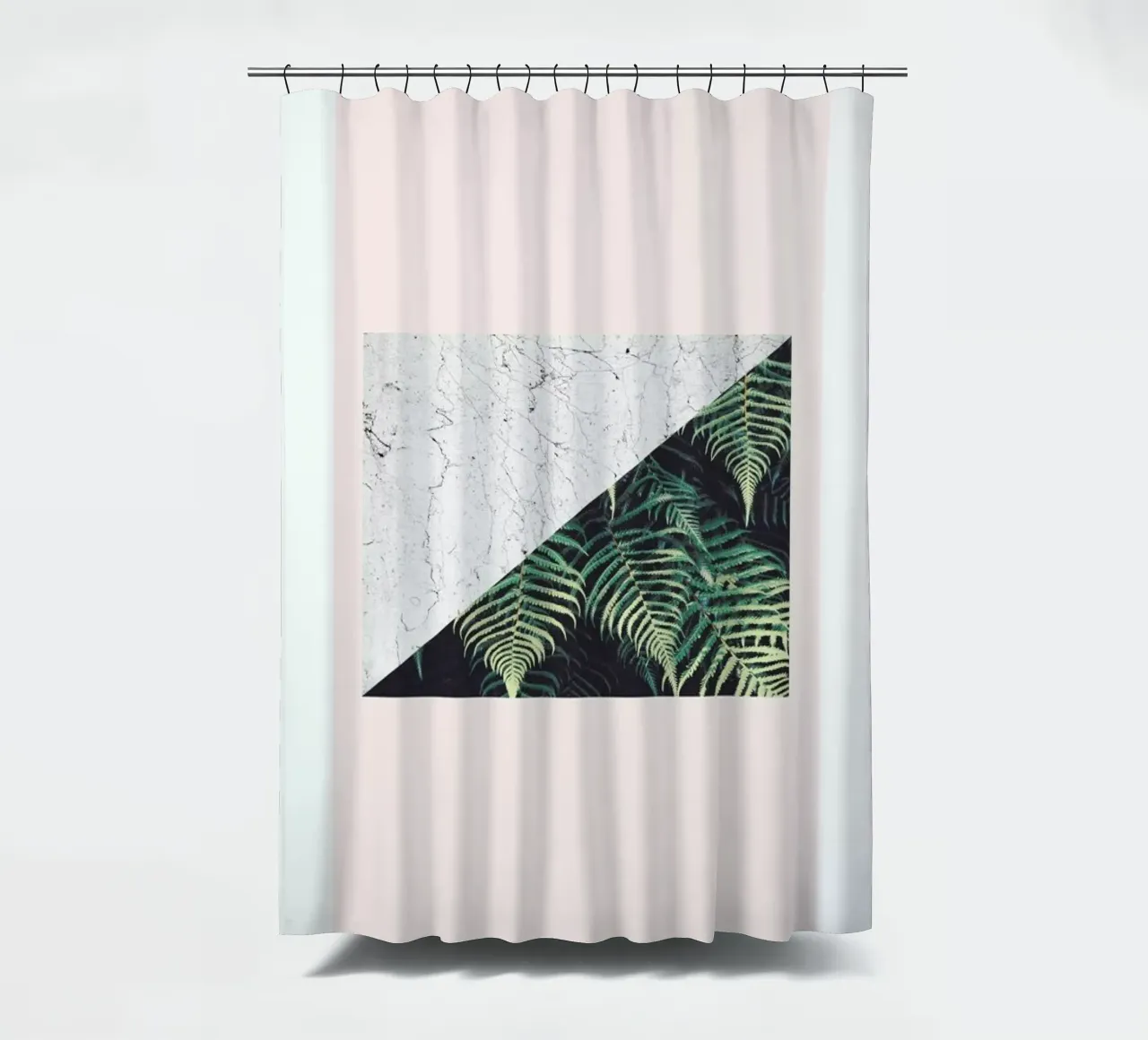 Tropical Geometry shower curtain by The Wall Shop