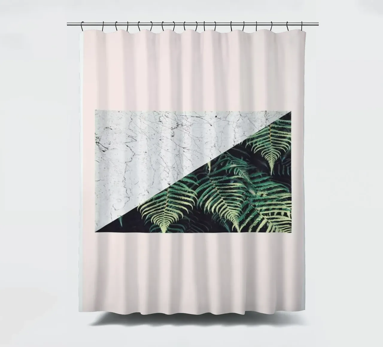 Tropical Geometry shower curtain by The Wall Shop