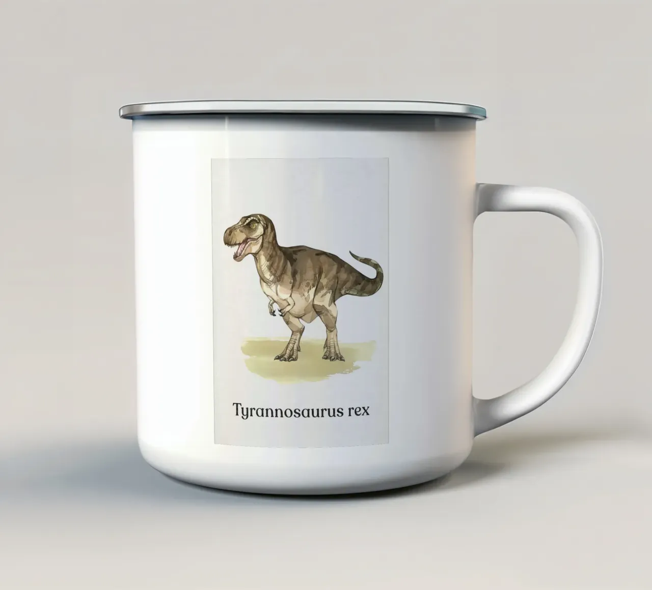 Tirannosauro Rex tazza in smalto da Eldon S Kiser