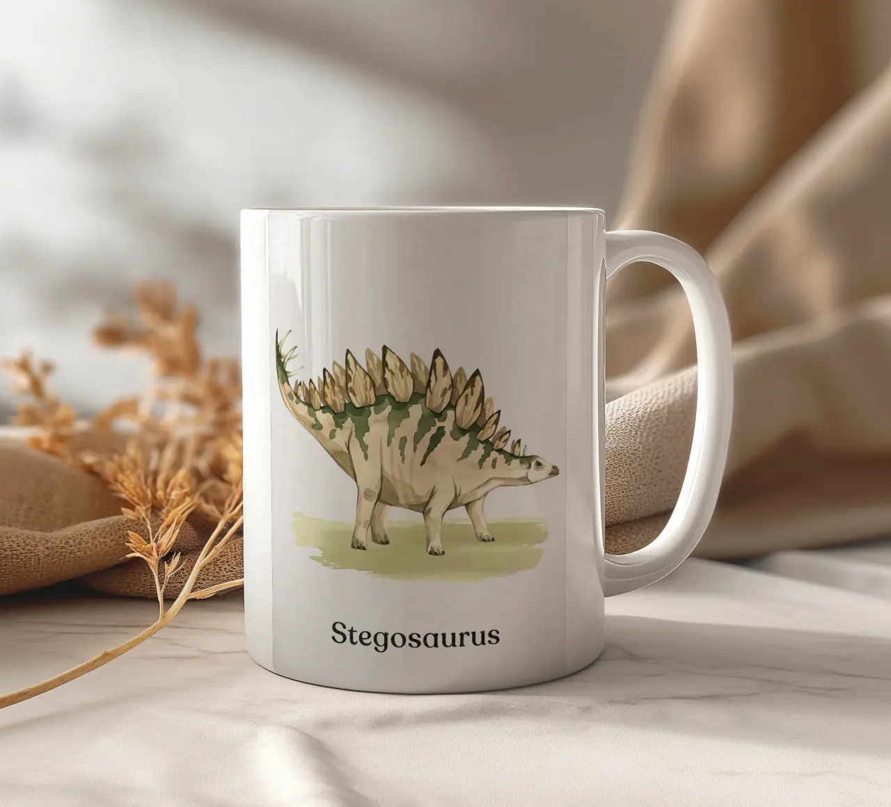 Stegosauro tazza in ceramica da Eldon S Kiser