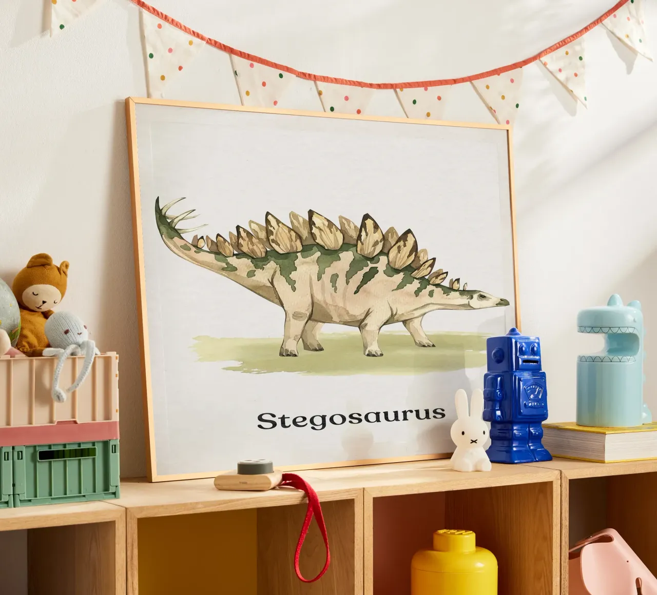 Stegosauro poster con telaio in alluminio da Eldon S Kiser