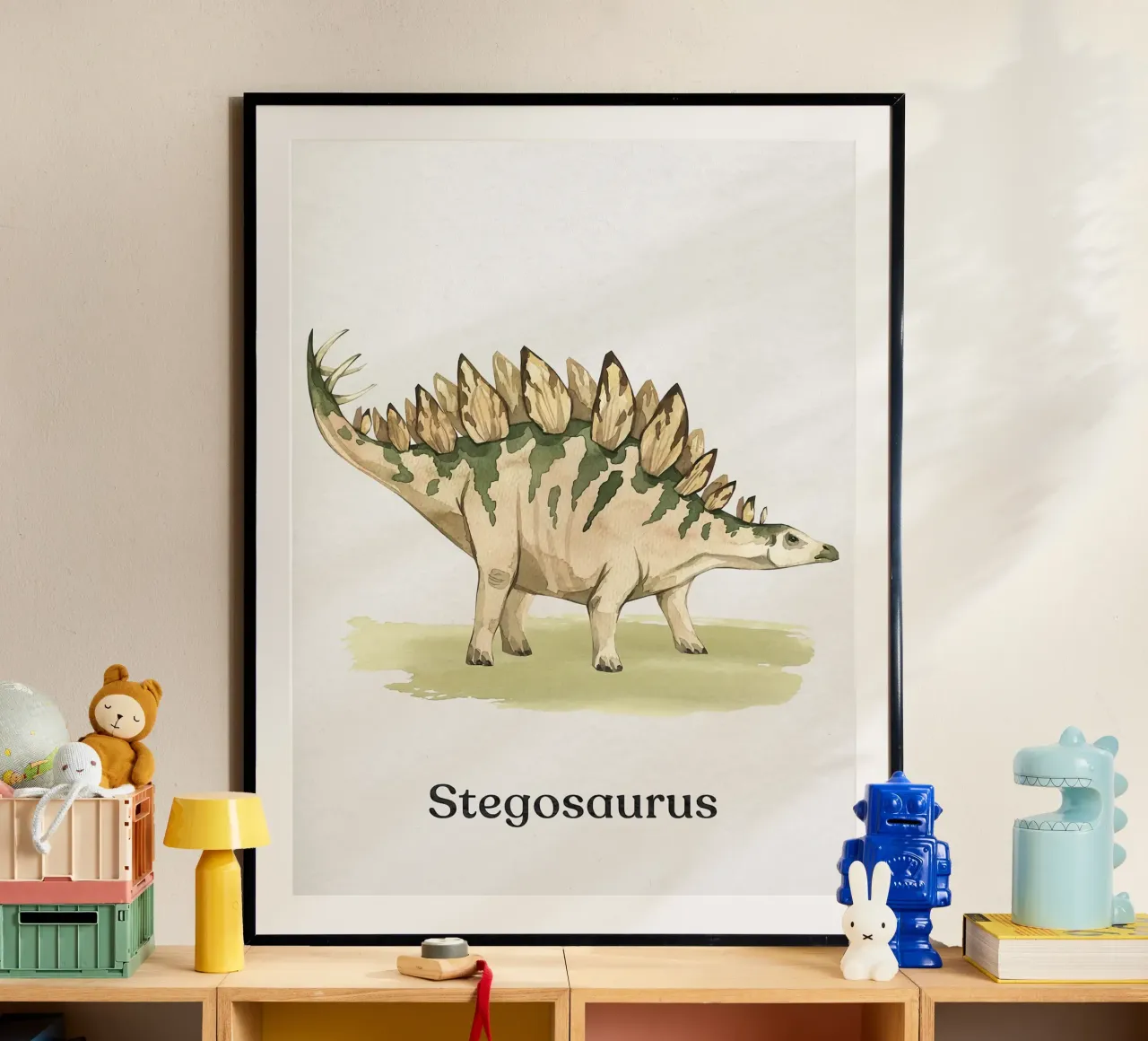 Stegosauro poster con telaio in alluminio da Eldon S Kiser
