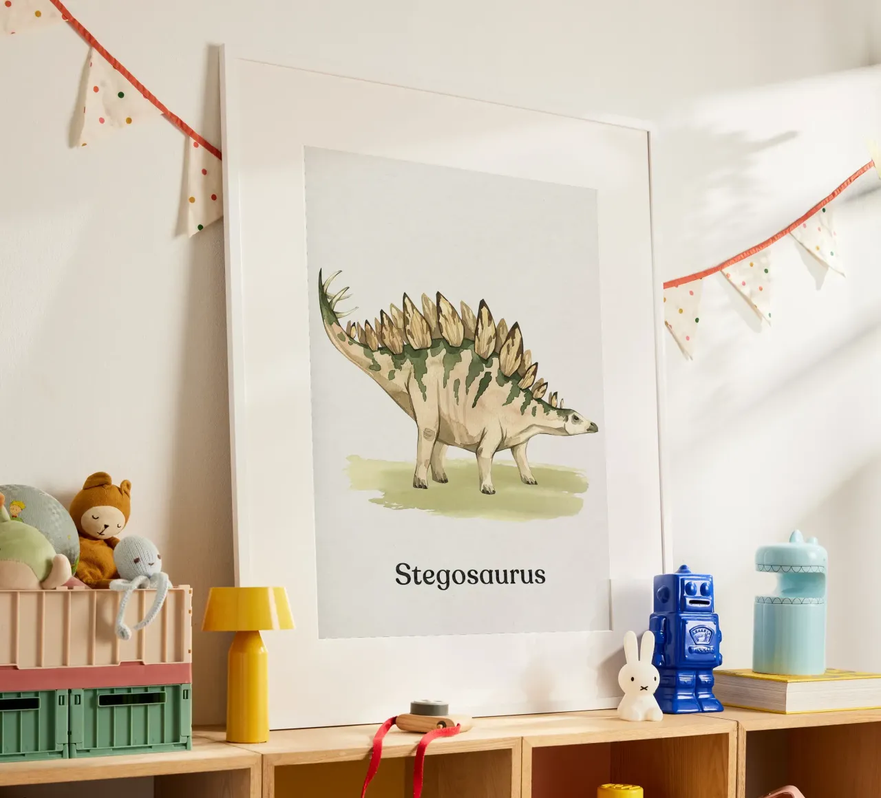 Stegosauro poster con telaio in alluminio da Eldon S Kiser
