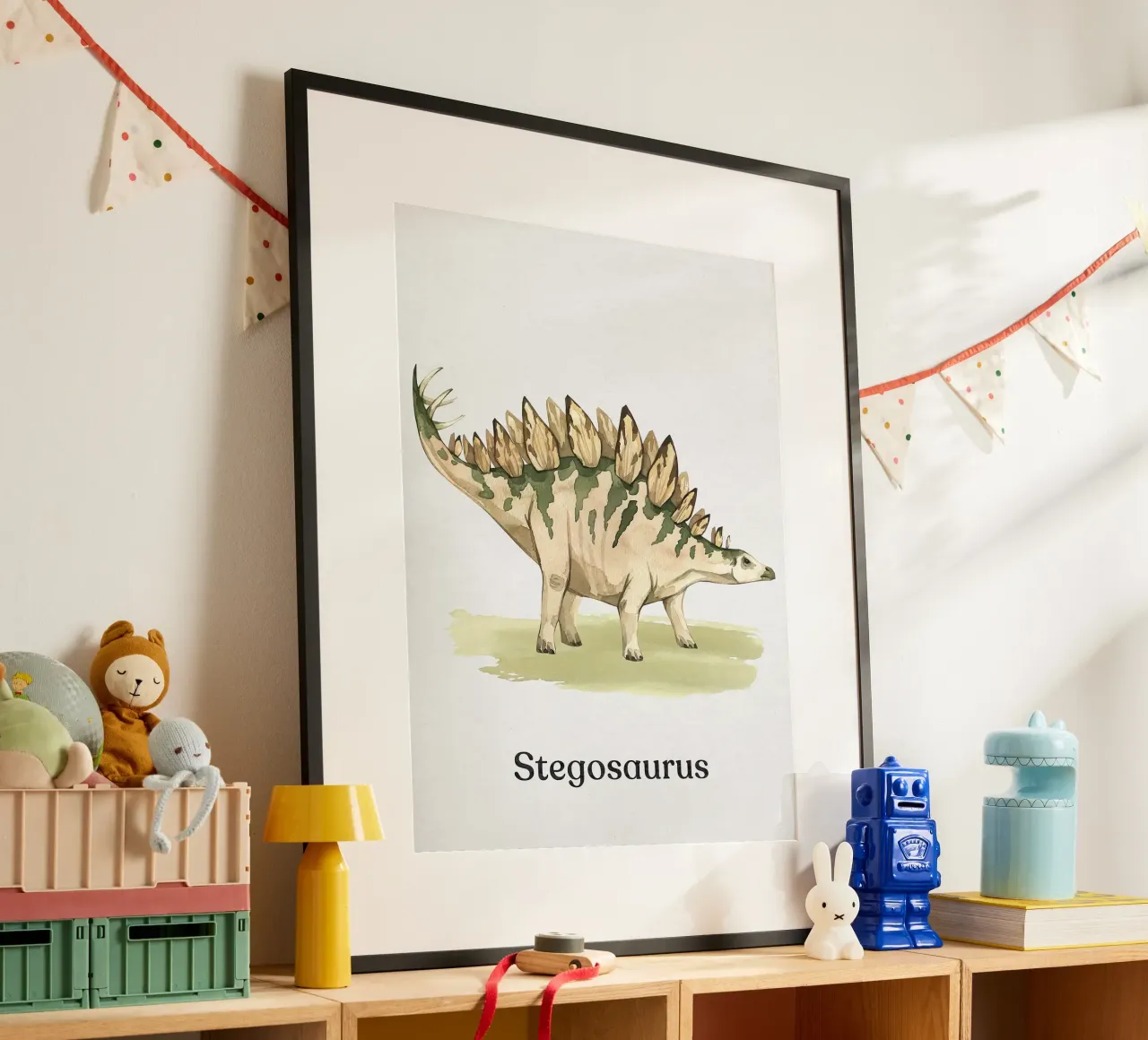 Stegosauro poster con telaio in alluminio da Eldon S Kiser