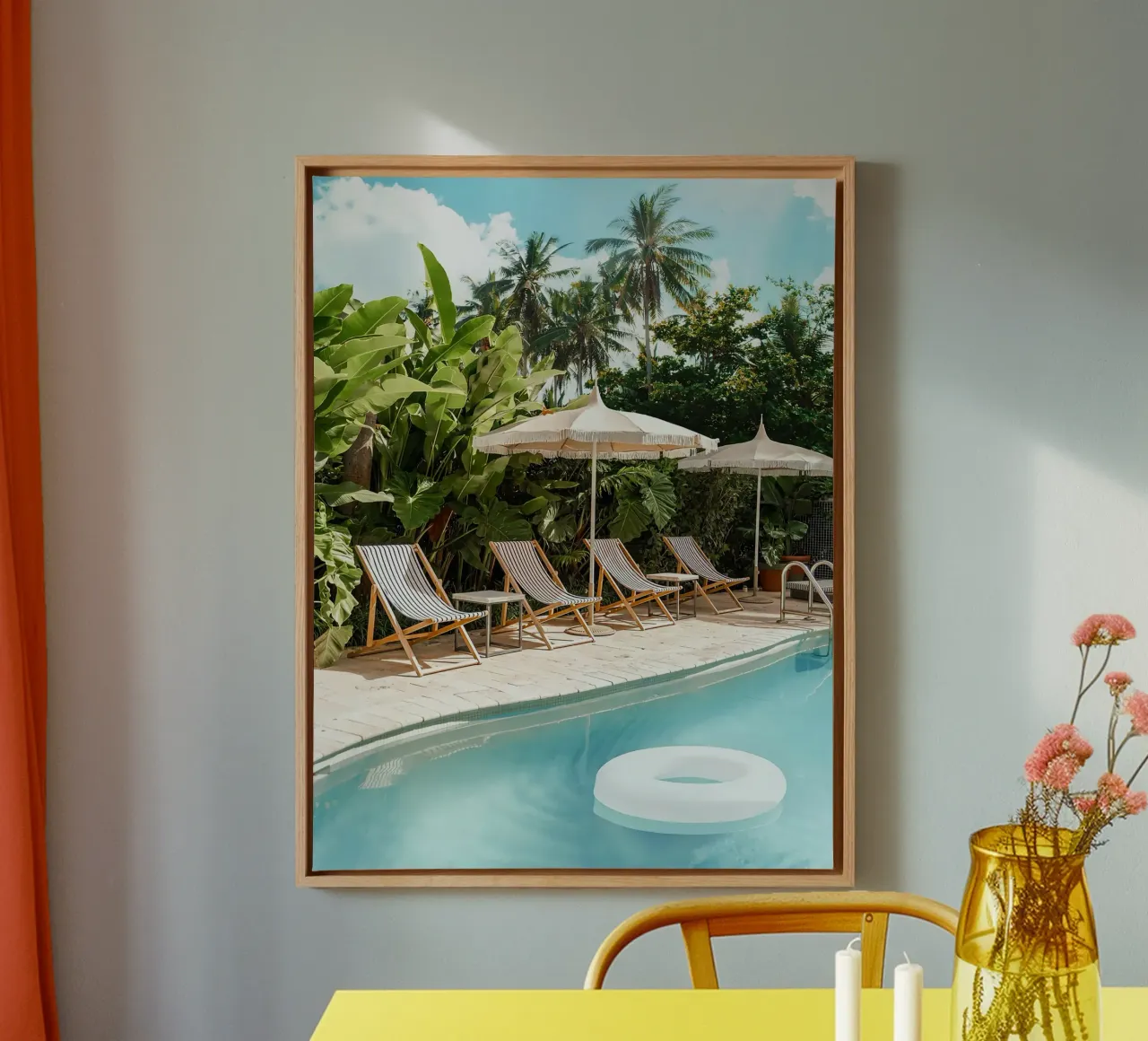 Zwembadparadijs canvas met Baklijst van Eldon S Kiser