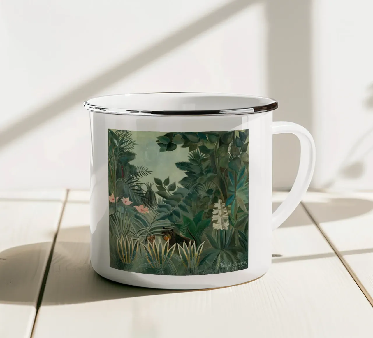 The Equatorial Jungle - Henri Rousseau tazza in smalto da apoloprints