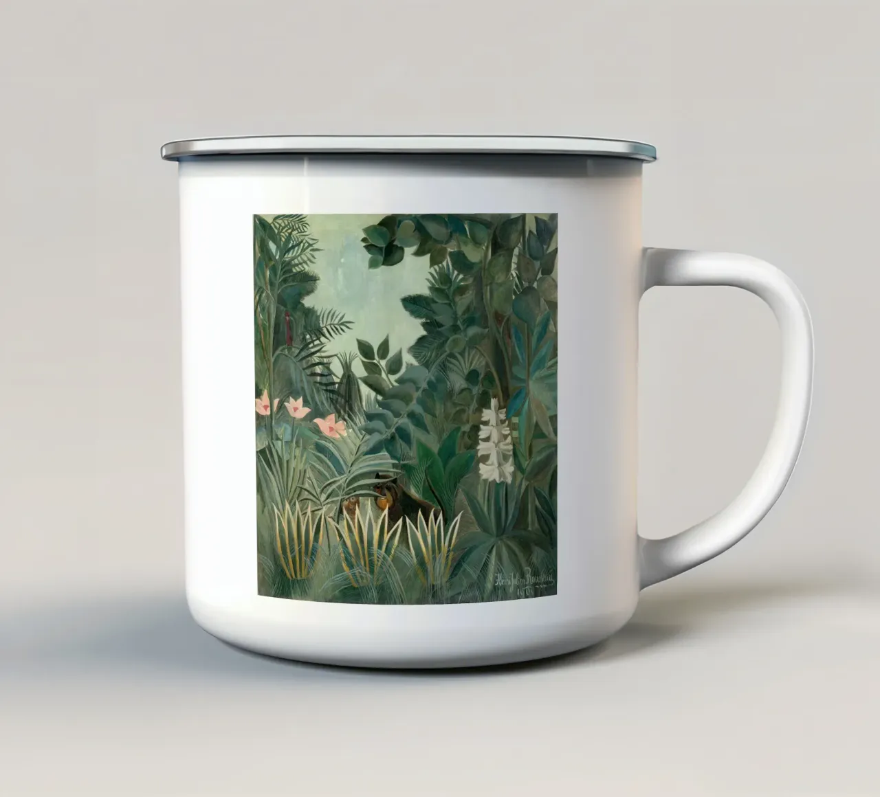 The Equatorial Jungle - Henri Rousseau tazza in smalto da apoloprints