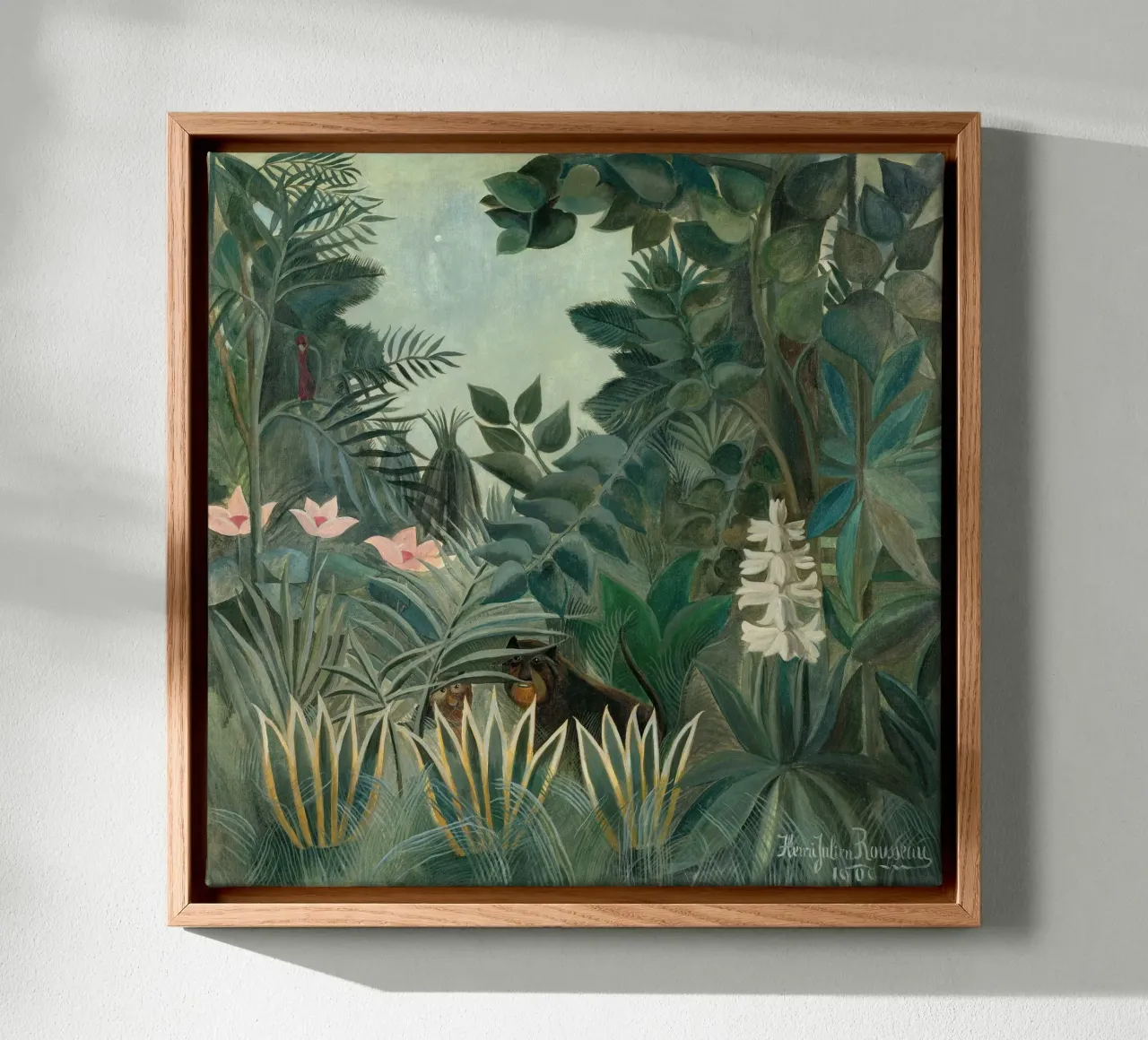 The Equatorial Jungle - Henri Rousseau canvas met Baklijst van apoloprints