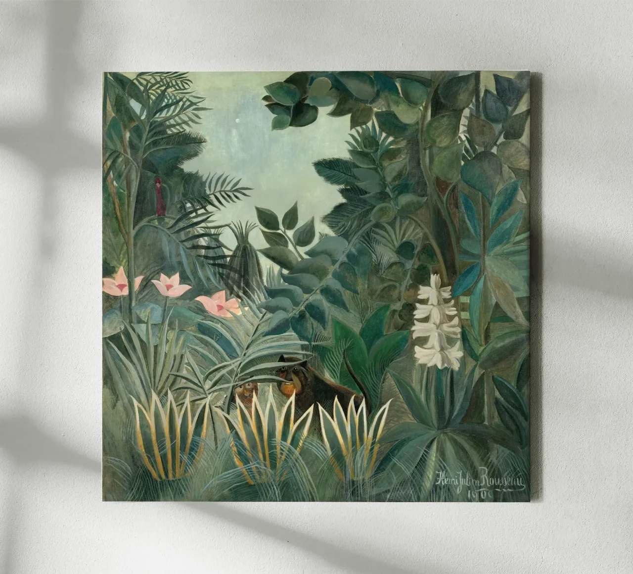 The Equatorial Jungle - Henri Rousseau canvas met Baklijst van apoloprints