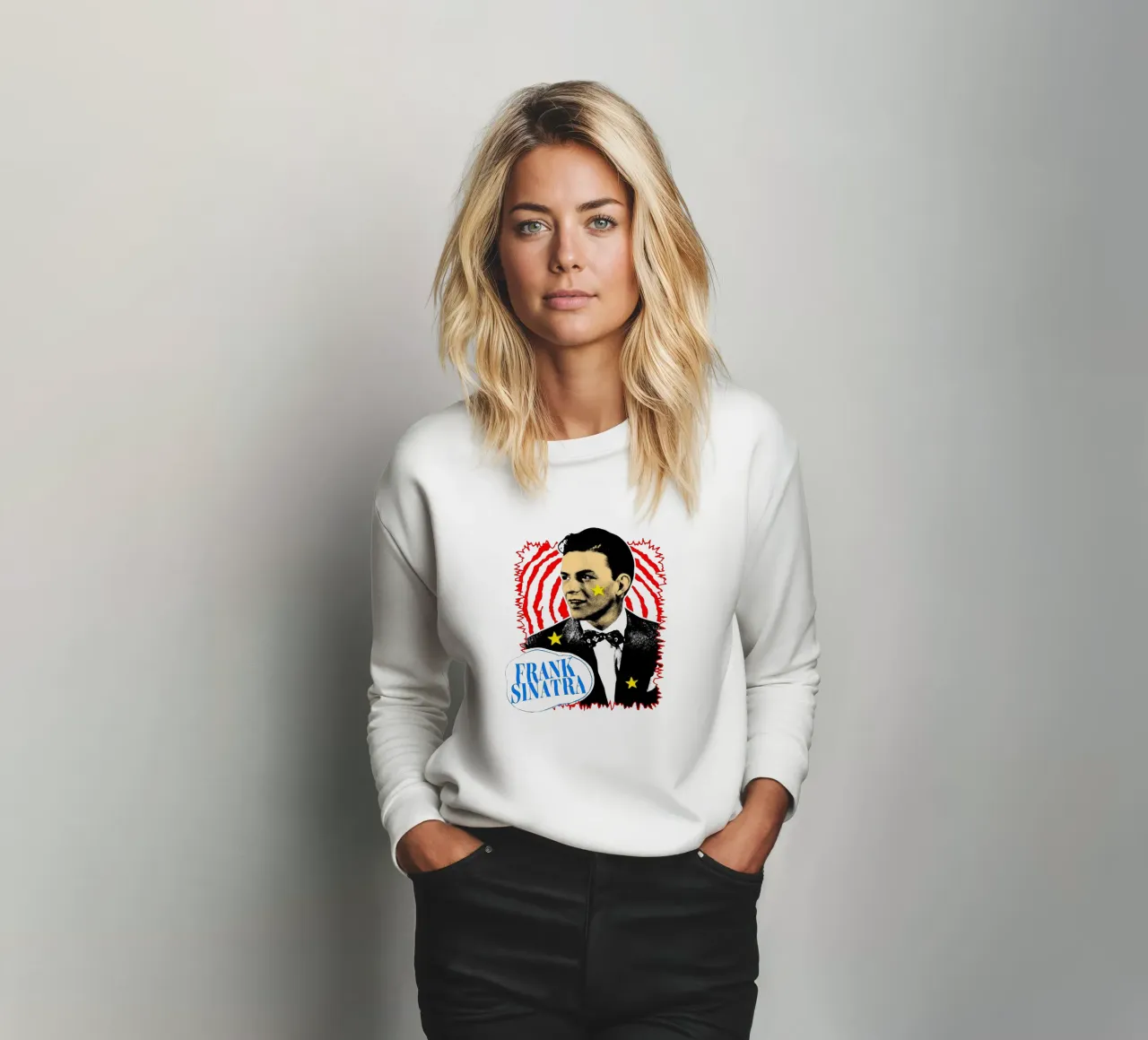 Silhouette in stile Frank Sinatra POP felpa da igoshdesigns
