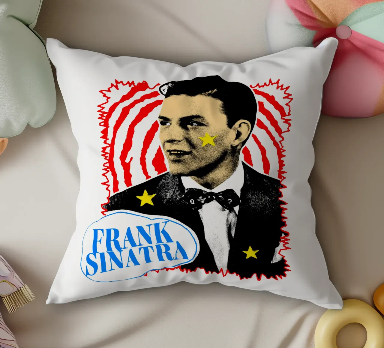 Silhouette in stile Frank Sinatra POP cuscino da igoshdesigns
