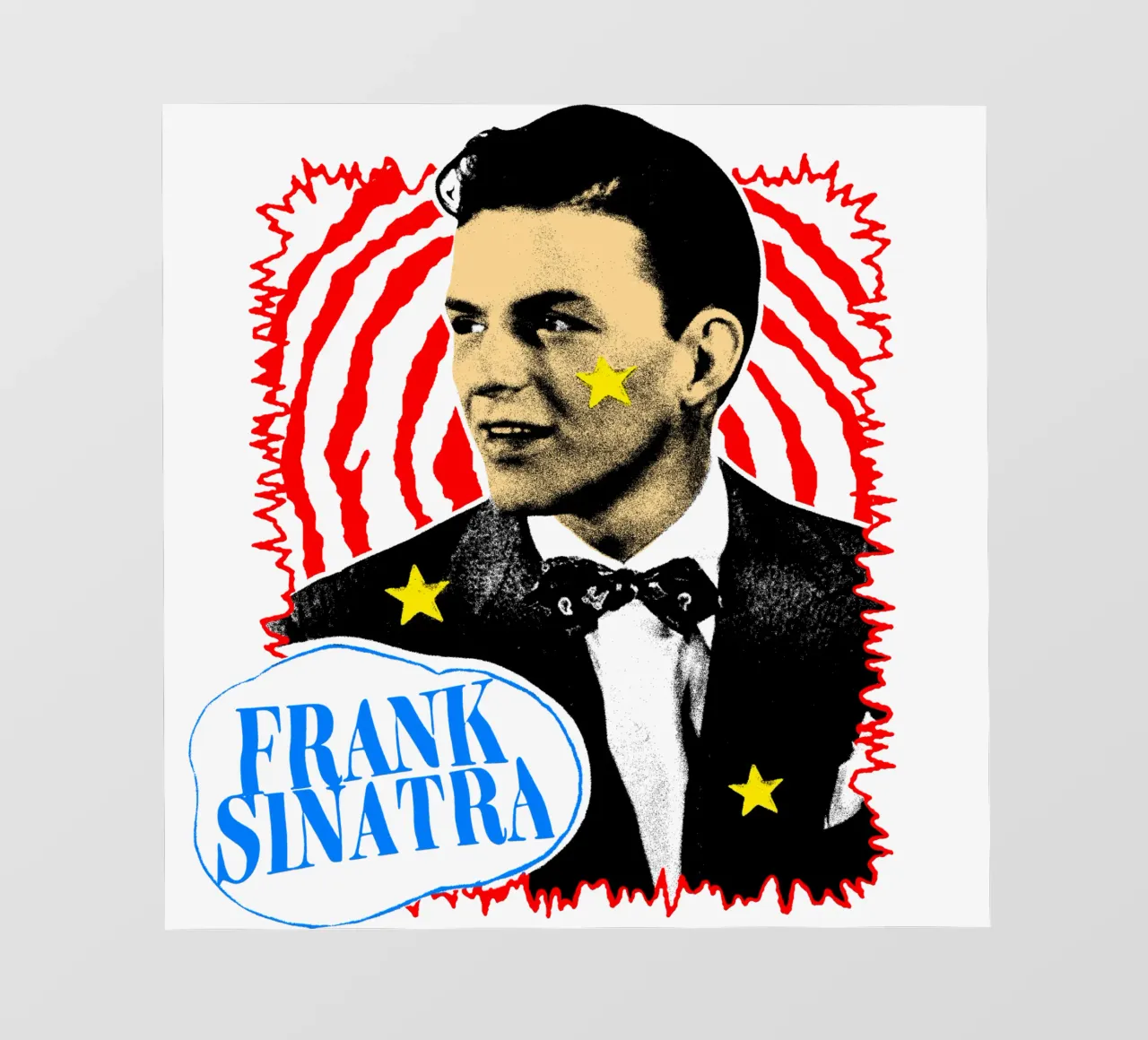 Silhouette in stile Frank Sinatra POP telo in pvc da igoshdesigns
