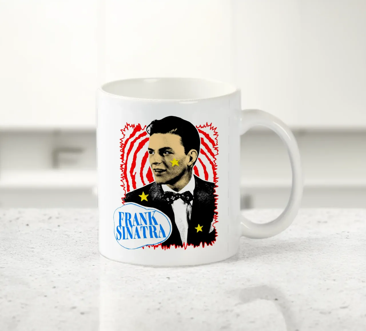 Silhouette in stile Frank Sinatra POP tazza in ceramica da igoshdesigns
