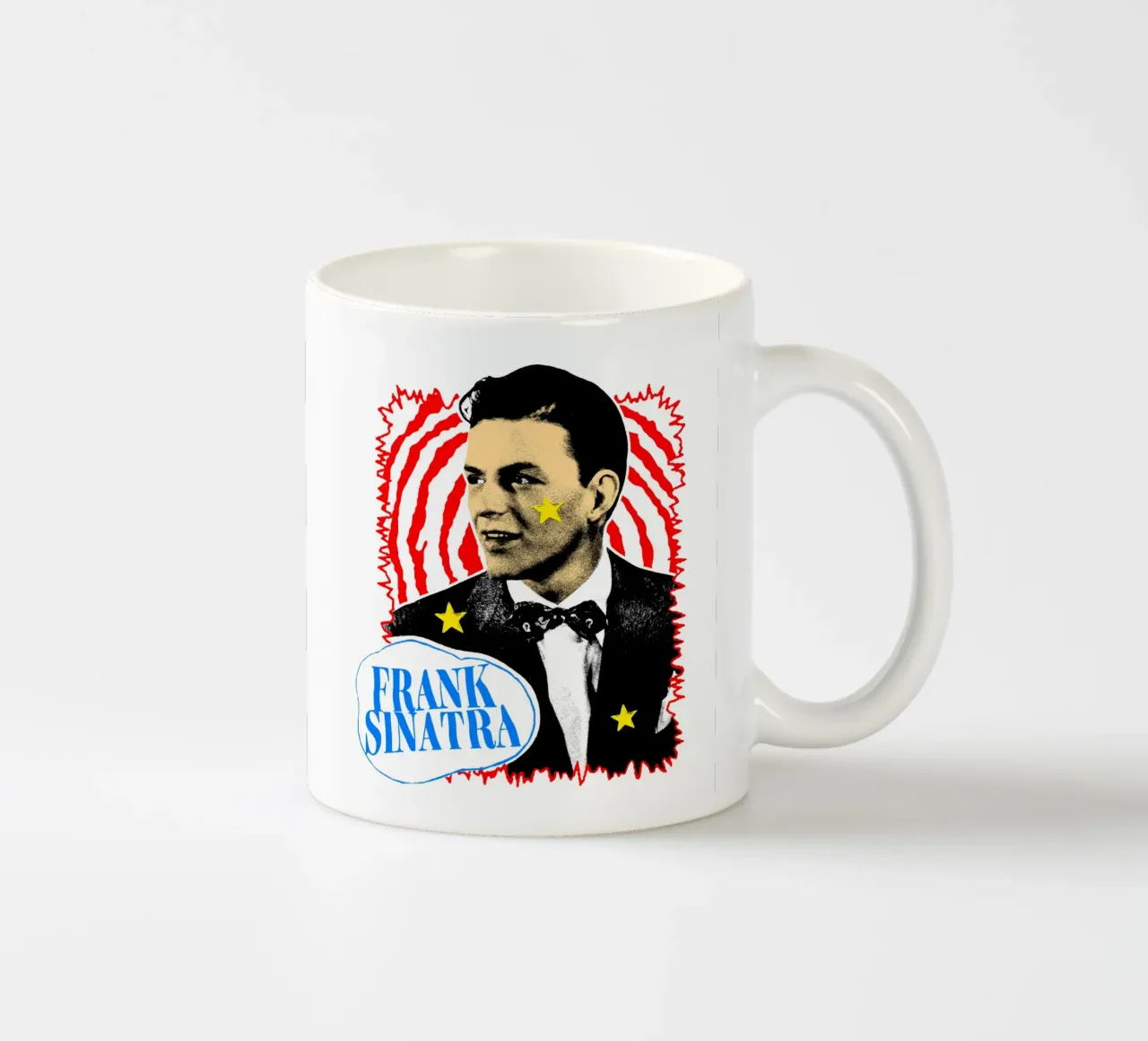 Silhouette in stile Frank Sinatra POP tazza in ceramica da igoshdesigns