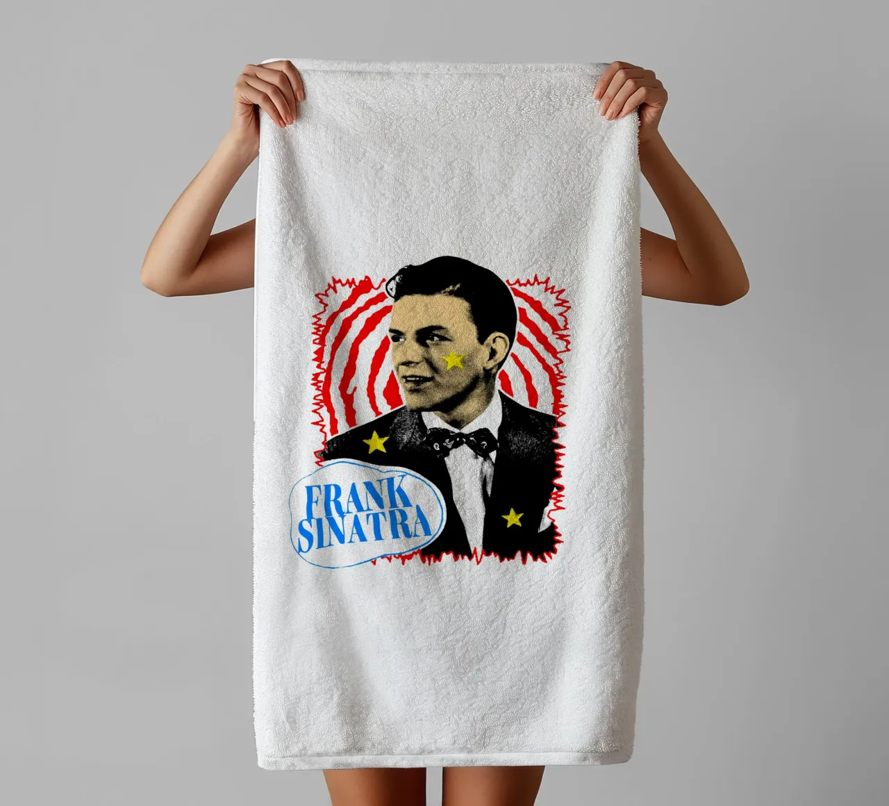 Silhouette in stile Frank Sinatra POP asciugamano da bagno da igoshdesigns