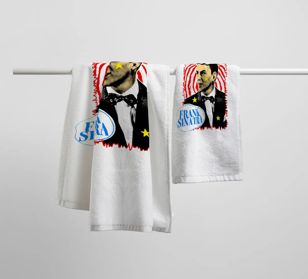 Silhouette in stile Frank Sinatra POP asciugamano da bagno da igoshdesigns