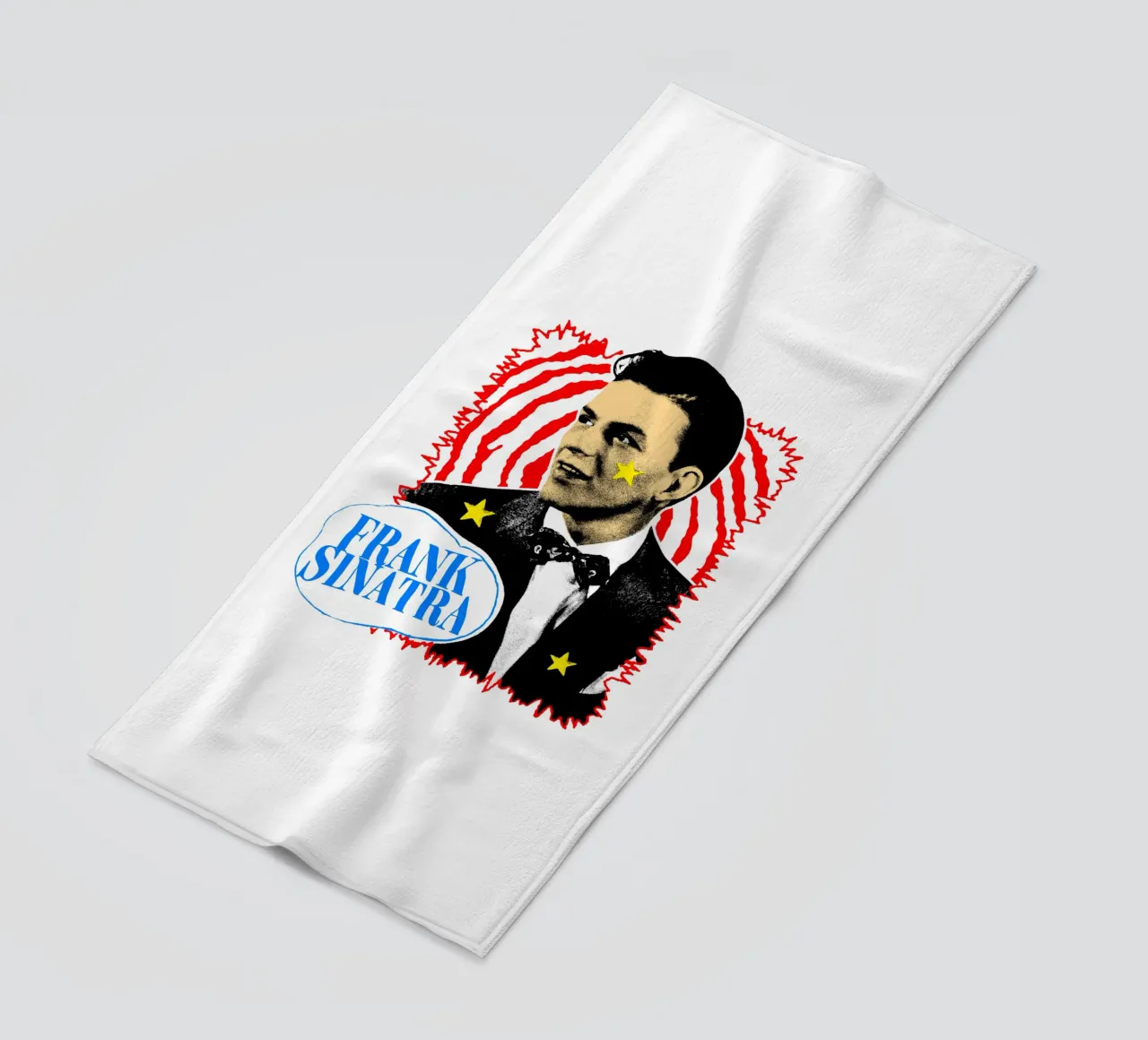 Silhouette in stile Frank Sinatra POP telo mare da igoshdesigns