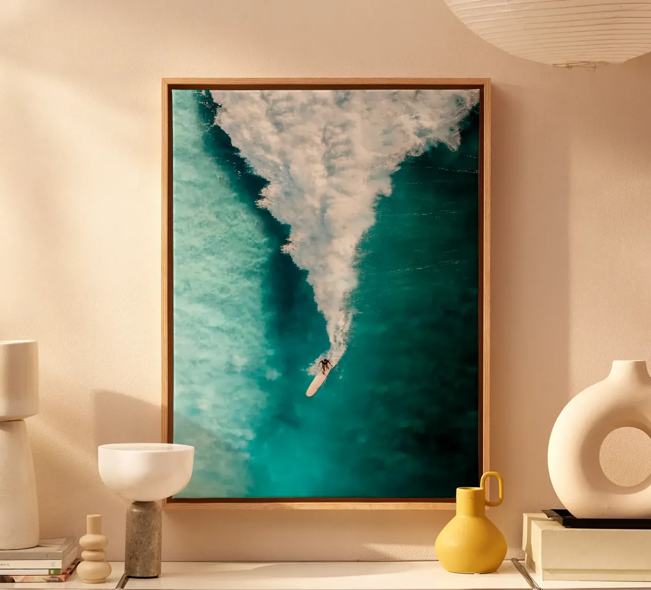 Surf Down tela con Cornice a cassetta da Leonard R Sadler