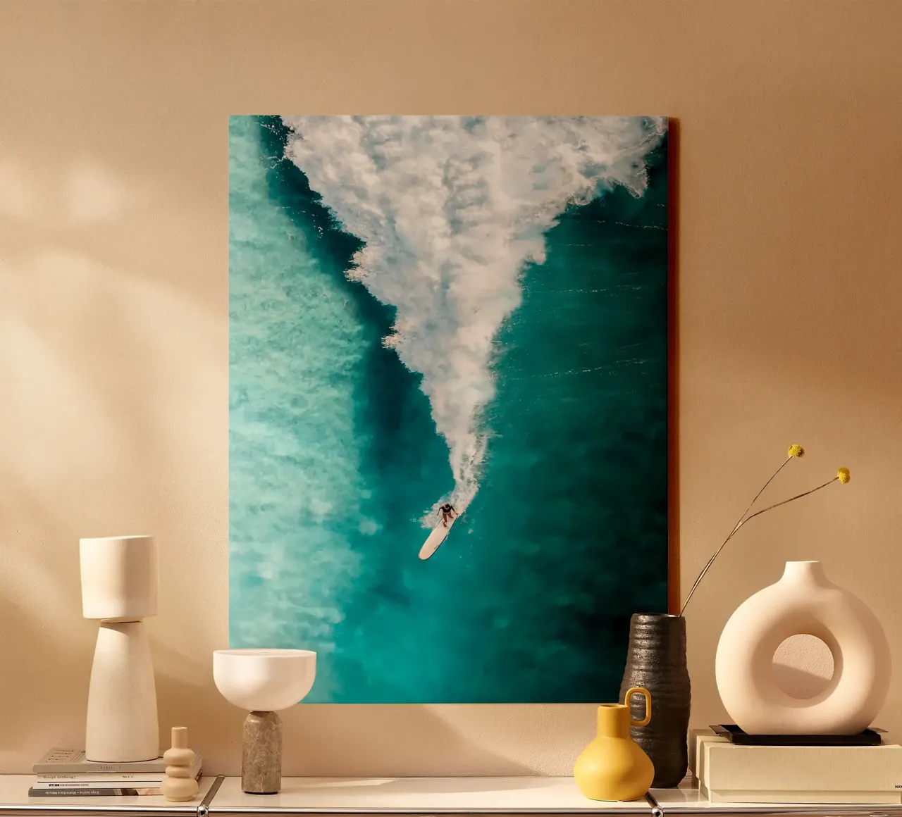 Surf Down tela con Cornice a cassetta da Leonard R Sadler