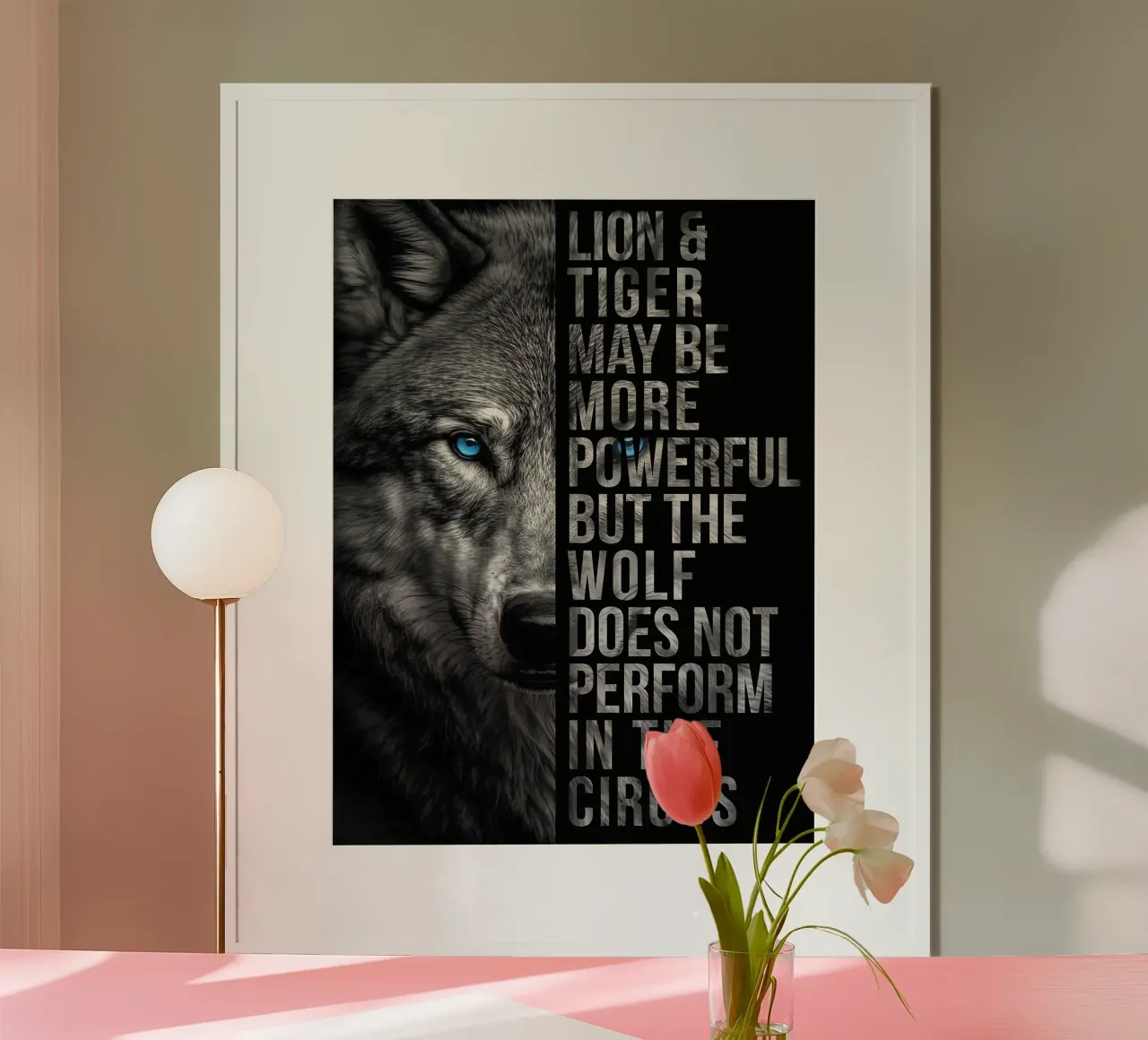 Animale lupo motivazionale poster da Leonard R Sadler