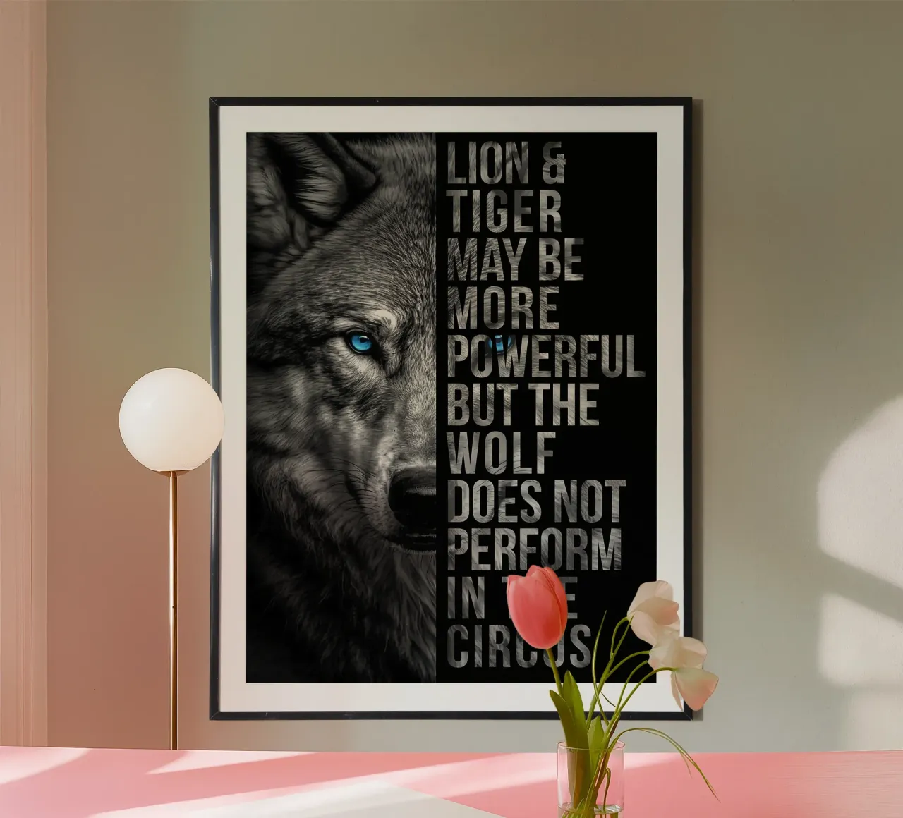 Animale lupo motivazionale poster da Leonard R Sadler