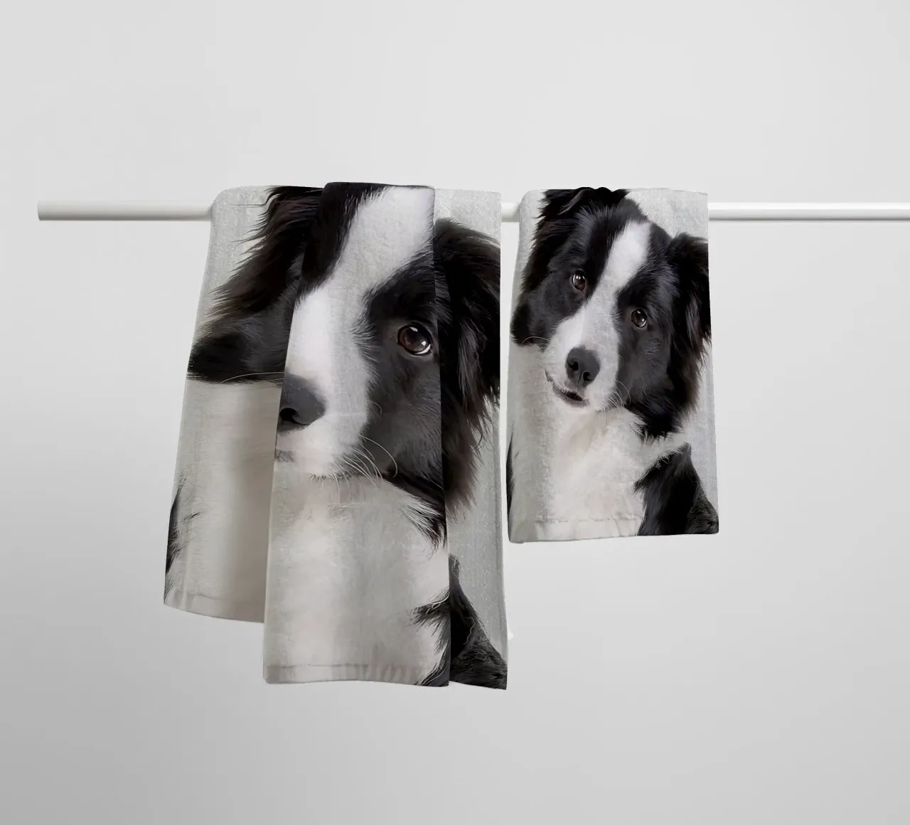 Border Collie colorato asciugamano da bagno da Leonard R Sadler