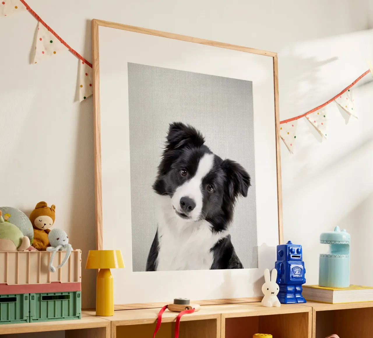 Border Collie colorato poster da Leonard R Sadler