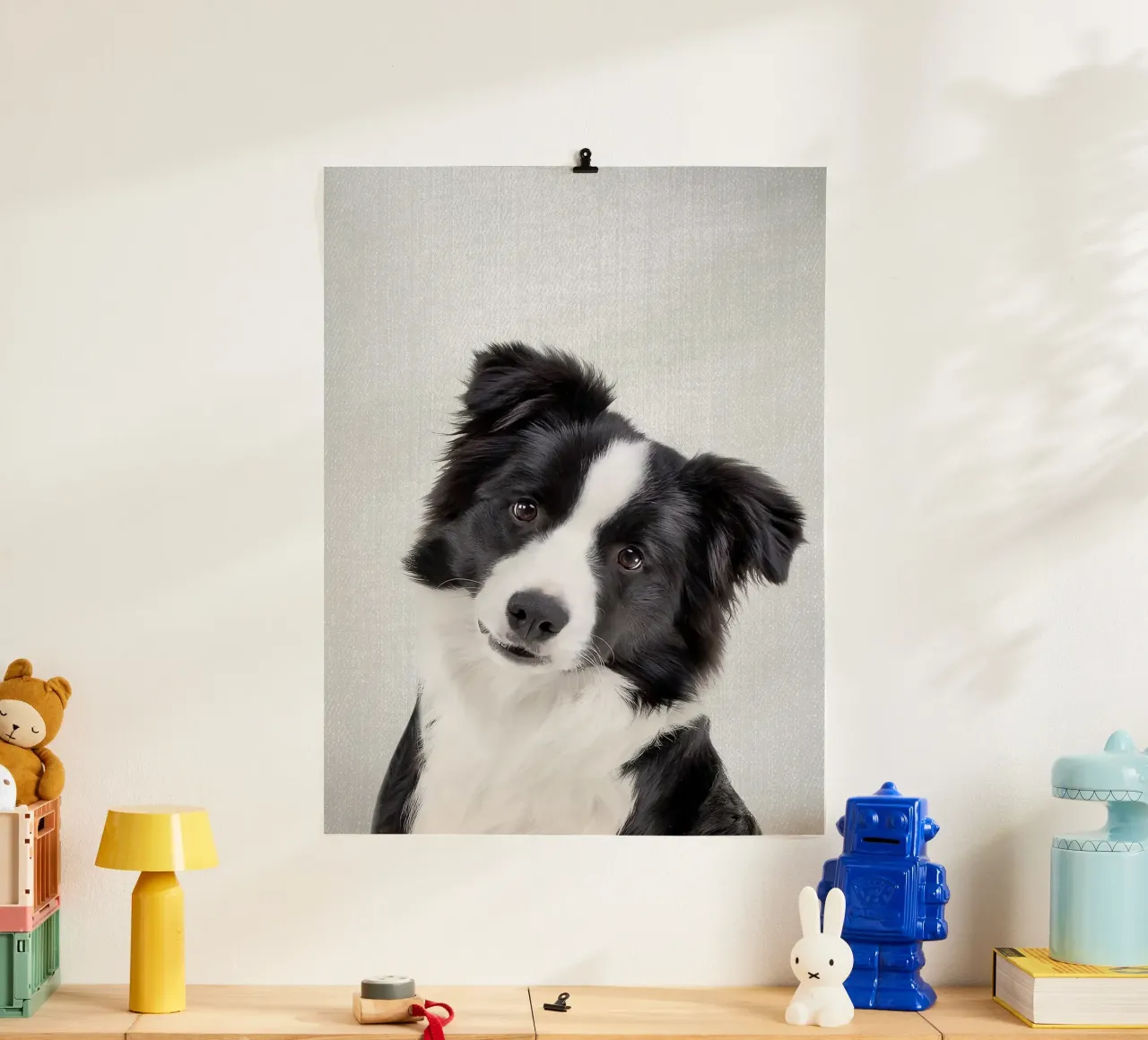 Border Collie colorato poster da Leonard R Sadler