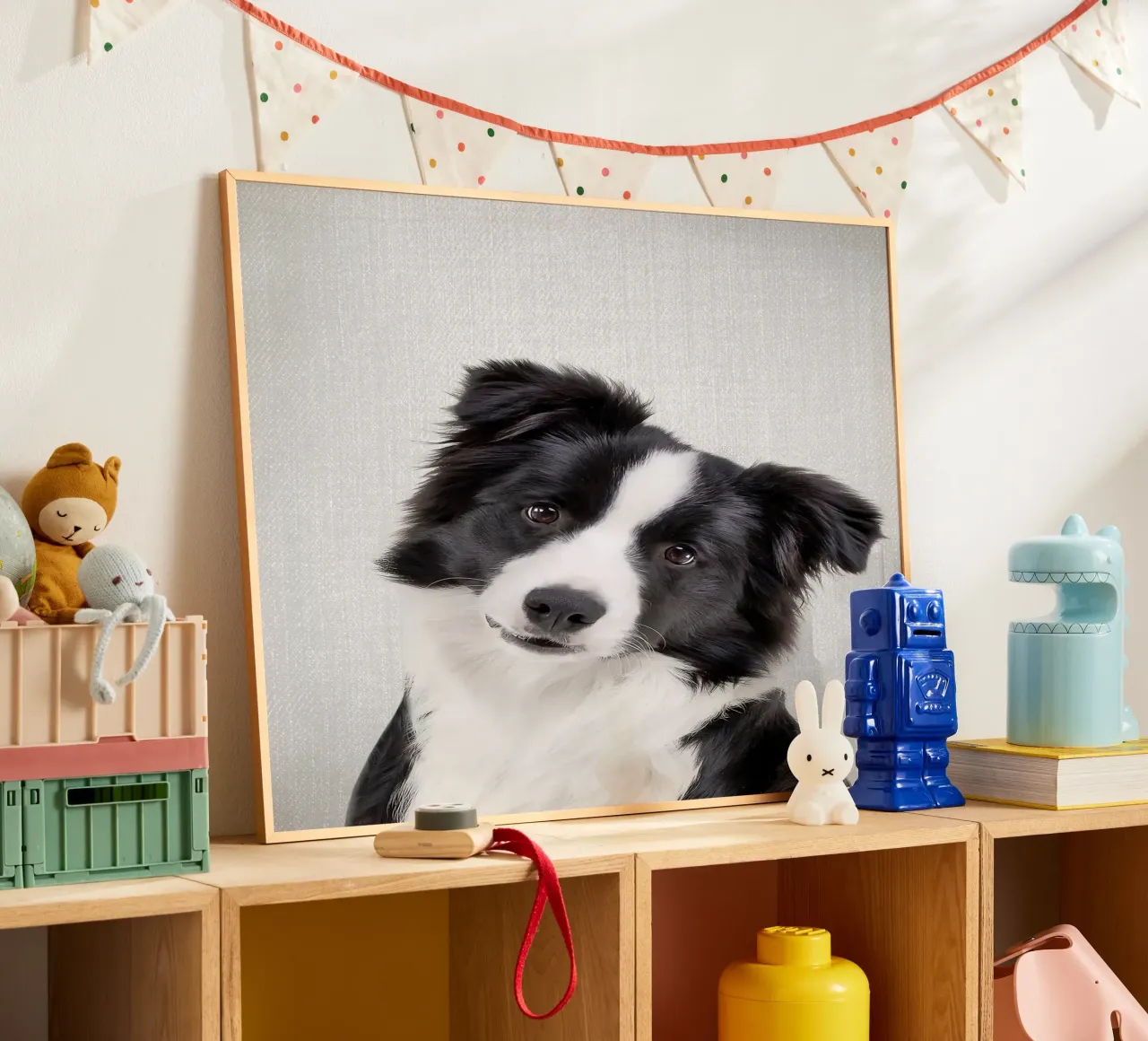 Border Collie colorato poster da Leonard R Sadler