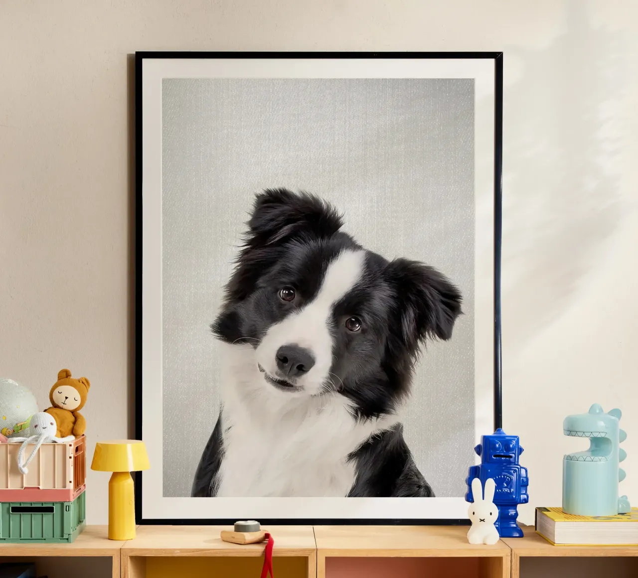 Border Collie colorato poster da Leonard R Sadler